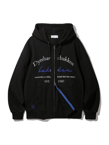 Color Accentuated Lettering 2WAY Hooded Zip - BAKKEN - Modalova