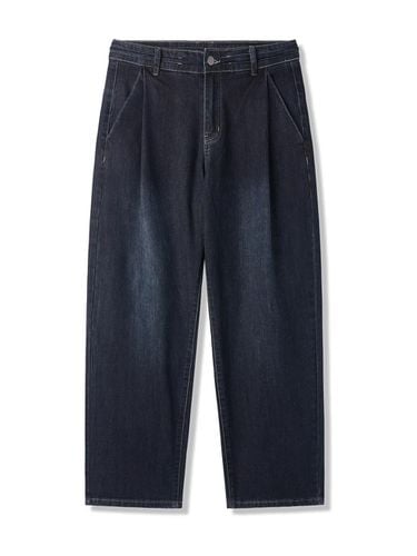 Leather Patch Tapered Comfort Denim Pants B - BAKKEN - Modalova