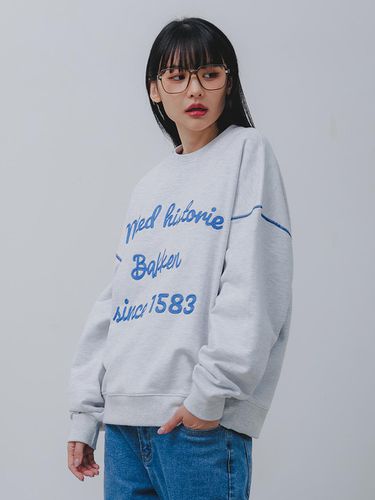 Med Historie Sweatshirt BK5977_Melange Whit - BAKKEN - Modalova