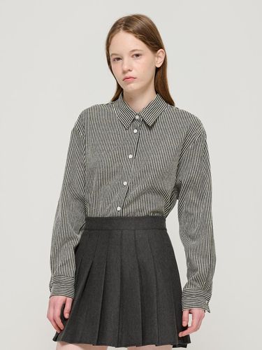 Stripe Uni Napping Checkered Shirt (Black) - ROIDESROIS - Modalova