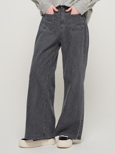 A-line hidden BANDING pocket denim pants (Gray) - ROIDESROIS - Modalova