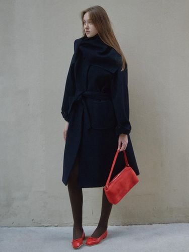 Premium Wool Cashmere Coat - Navy - TAV - Modalova