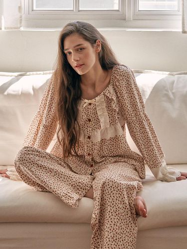 Page Long-Sleeved Two-Piece Cream (21) - ULLALA PAJAMAS - Modalova