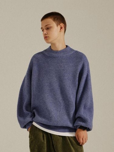 Washable Wool Round Knit Blue - GoldenSunshine - Modalova