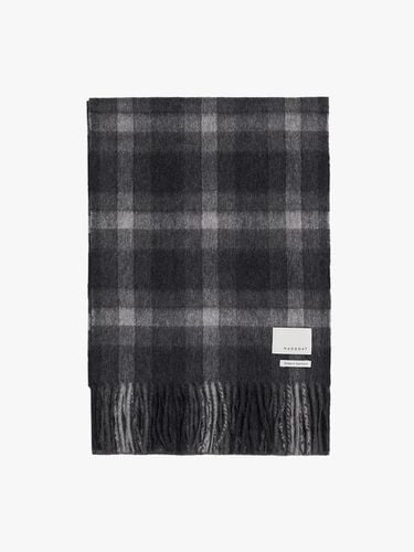 Cashmere Woven Gingham Checkered Muffler_Gray - MADGOAT - Modalova