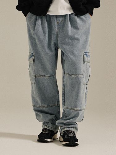 String Cargo Denim Pants Blue - GoldenSunshine - Modalova