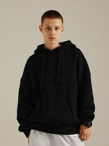 Wool Bulky Hood Knit Black - GoldenSunshine - Modalova