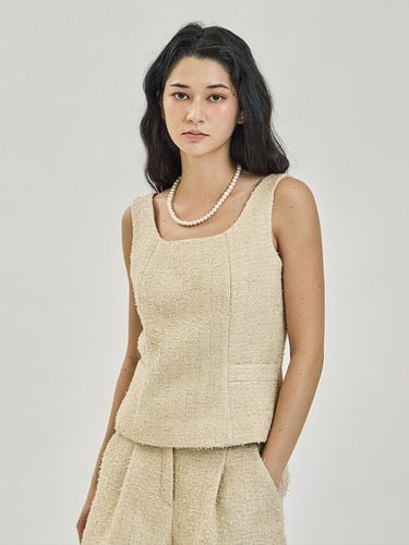 R24LRVT013] Leno Tweed Top Blouse - racoco - Modalova