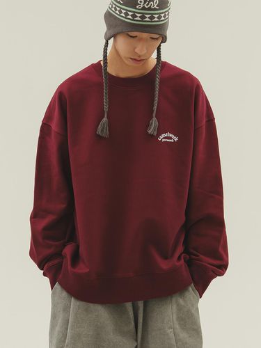 Camel Garment Small Logo Sweatshirt (Burgandi) - CAMELWORK - Modalova