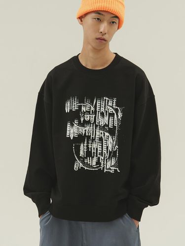 Never Lonely Sweat Shirt (Black) - CAMELWORK - Modalova