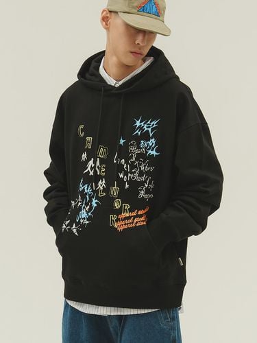 East to West Hooded T-Shirt (Black) - CAMELWORK - Modalova