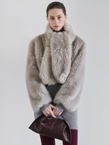 Fur muffler bolero jacket - MOONT - Modalova