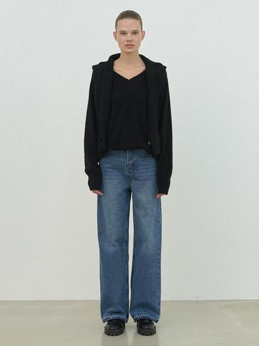 WARM LOOSE STRAIGHT DENIM PANTS (PT - 5614) - Atelier Nain - Modalova