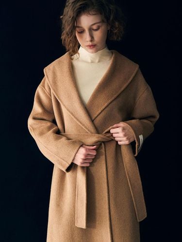 New Classic Wool Handmade Shawl Collar Coat [BEIGE - GENERAL IDEA - Modalova