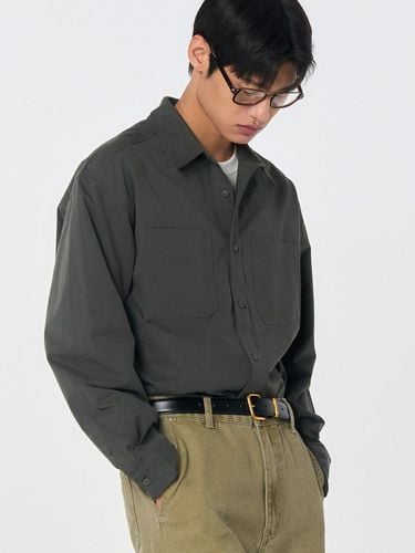 MAN Washed Work Shirt [CHARCOAL] / SBD4U03010 - GENERAL IDEA - Modalova