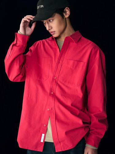 MAN Washed Work Shirt [RED] / SBD4U03010 - GENERAL IDEA - Modalova