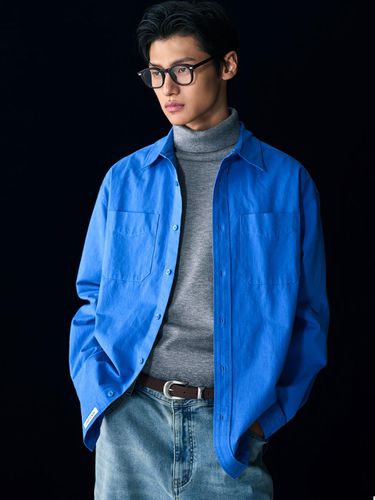 MAN Washed Work Shirt [BLUE] / SBD4U03010 - GENERAL IDEA - Modalova