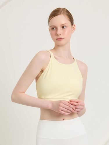 Ganni bra top chiffon Chiffon - PARSLEY - Modalova