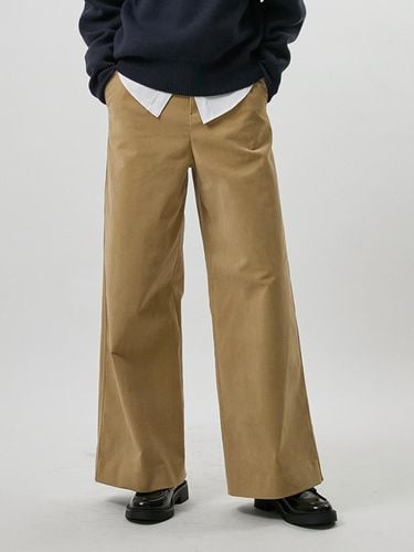 R24LRPT020] Corduroy Straight Wide Pants - racoco - Modalova