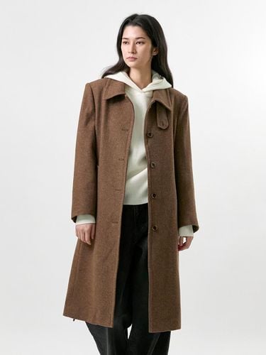 R24LRCT004] Wool Herringbone Long Coat (Wool 100% - racoco - Modalova