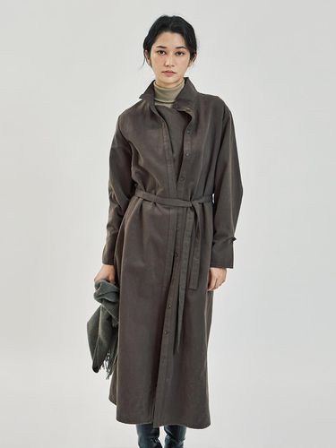 R24LROP003] Belted Maxi Cotton dress - racoco - Modalova