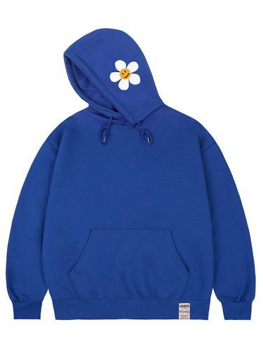 UNISEX] Side Hooded Flower Hoodie_Cobalt Blue - GRAVER - Modalova