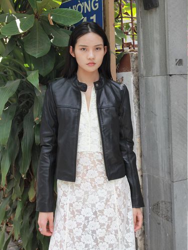 Moto Leather Jacket_Black - nuuanu - Modalova