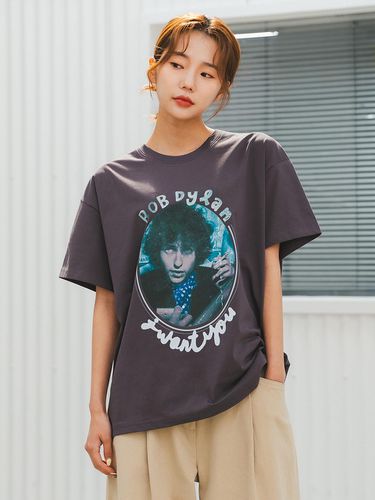 Alvin Claw BOB DYLAN Oversized Fit Short-Sleeved T - alvinclo - Modalova