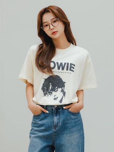 Alvin Claw BOWIE Oversized Fit Short-Sleeved T-Shi - alvinclo - Modalova