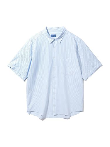 DE LUXE] Alvin Clo Seersucker Stripe Short-Sleeve - alvinclo - Modalova