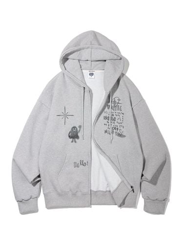 Alvin Claw Hello Oversized Fit Hooded Zip-Up AZH86 - alvinclo - Modalova