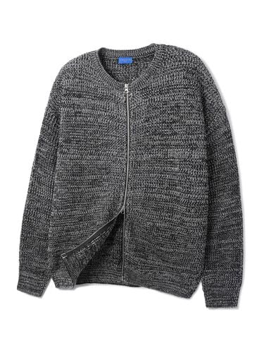 DE LUXE] Alvin Clo Mix Round Knitwear Zip-Up DLX1 - alvinclo - Modalova