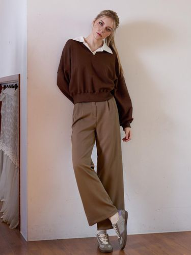 KARA OVER SWEATSHIRT - BROWN - LE STUDIO - Modalova