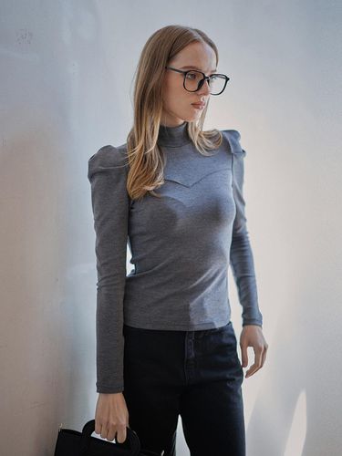 SLIMMING TURTLENECK T - GREY - LE STUDIO - Modalova