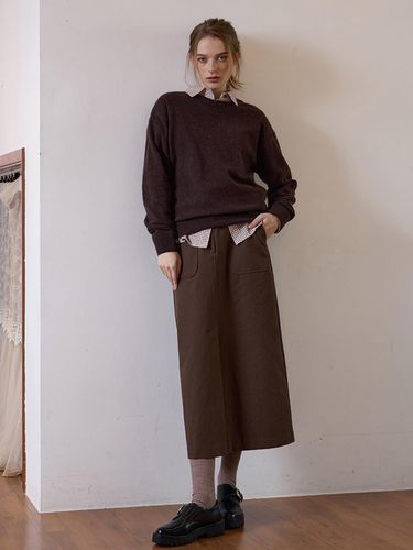 SIMPLE R WOOLCASHMERE KNIT - BROWN - LE STUDIO - Modalova