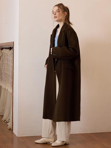 TAILORED OVER HANDMADE COAT - BROWN - LE STUDIO - Modalova