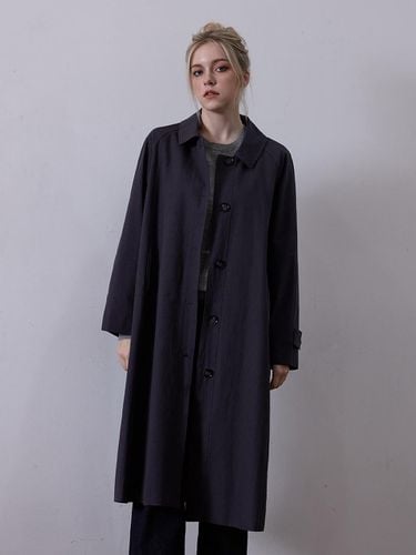 CLASSIC SINGLE LONG COAT - DARK GREY - LE STUDIO - Modalova