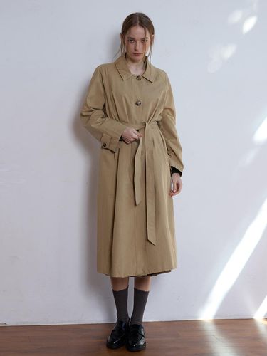 CLASSIC SINGLE LONG COAT - BEIGE - LE STUDIO - Modalova