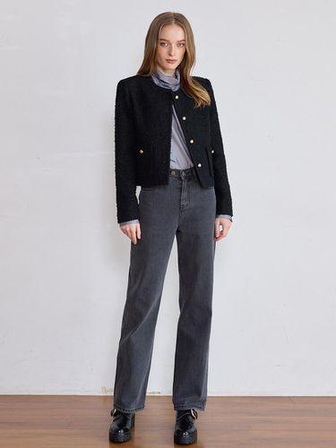 CLASSIC TWEED JACKET - BLACK - LE STUDIO - Modalova