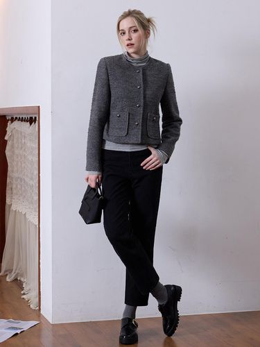 CLASSIC TWEED JACKET - GREY - LE STUDIO - Modalova