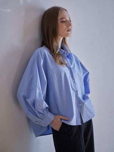 WIDE PUFF SHIRT - SKY BLUE - LE STUDIO - Modalova