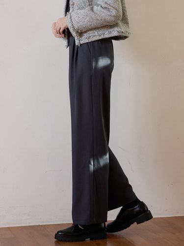 TUCK MODERNLINE SLACKS - DARK GRAY - LE STUDIO - Modalova