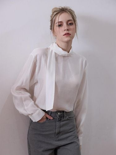 TIE PUFF BLOUSE - LE STUDIO - Modalova