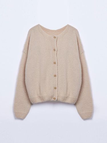 LOOSEFIT WOOL CARDIGAN - CREAM - LE STUDIO - Modalova