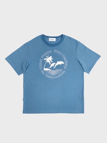 Dolphin Twins T - shirts - Haze Blue - DELIGHTPOOL - Modalova