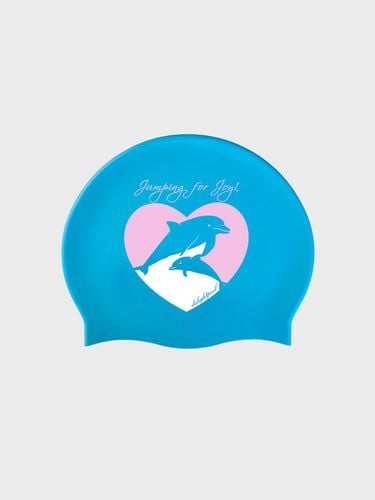 Dolphin Heart Swim Cap - Blue - DELIGHTPOOL - Modalova