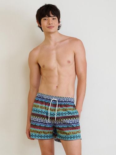 Vintage Fairisle Swim Trunks - Multi - DELIGHTPOOL - Modalova