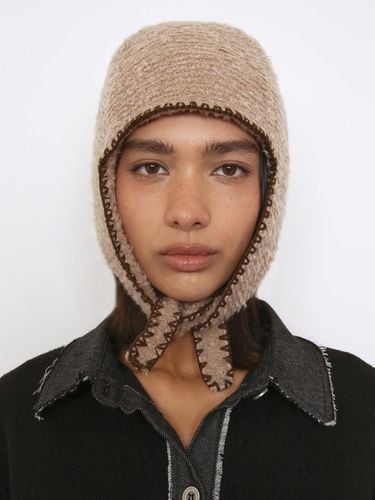 BOHO STITCHED AVIATOR BEANIE, BEIGE - Polysooem - Modalova