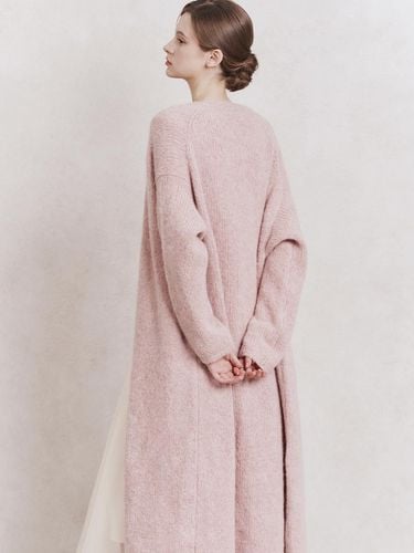 Lumi Alpaca Long Cardigan (Pink) - GRACE U - Modalova