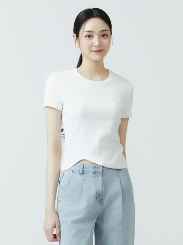 ITSMYSHA Slim Basic T-shirt (ITO5WTS170) (2COLOR) - IT MICHAA - Modalova